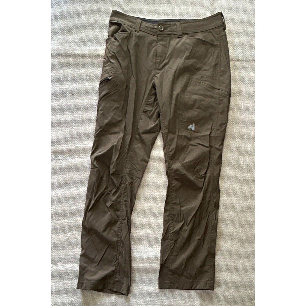 Eddie Bauer First Ascent Mens 33x32 Guide Pants Horizon Hiking Cargo Stretch Gre